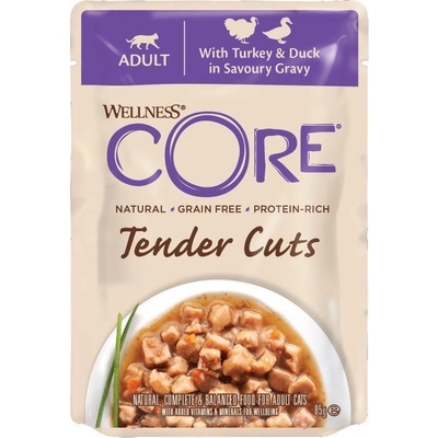 Wellness Core Cat Tender krůta a kachna v omáčce 85 g