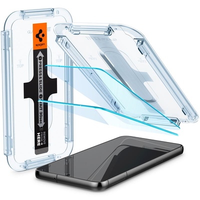 Spigen Glas. tR EZ Fit Tempered Glass 2 Pack - 2 броя стъклени защитни покрития за дисплея на Samsung Galaxy S23 (прозрачен)