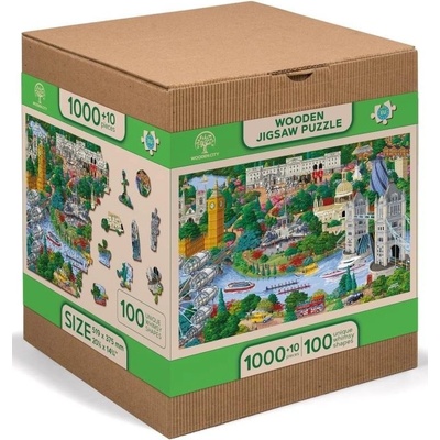 Wooden City Pamätihodnosti Londýna drevené 1010 dielov