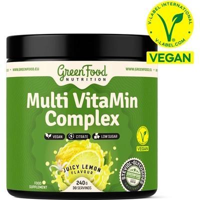GreenFood Nutrition Multi VitaMin Complex malinový juice 240 g