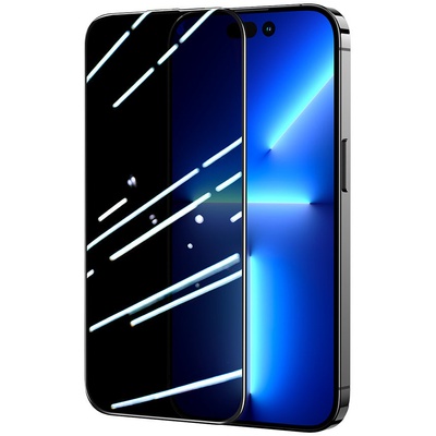 Joyroom Knight 2.5D Privacy TG pro iPhone 14 s anti-Spy filtrem Celá obrazovka s průhledným rámem JR-P01