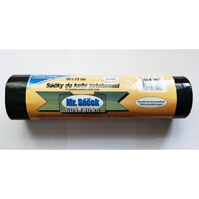 Mr. Sáček zatahovací pytle 60 l 26 µm 10ks černé