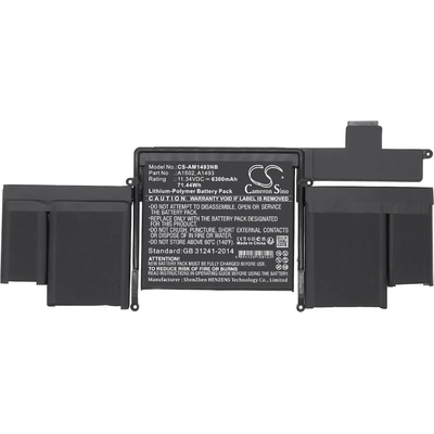 Cameron Sino Батерия за лаптоп Apple MacBook Pro Core i5 2.4 13 Late 2013 Retina A1493, A1502 LiPo 11.34V 6300mAh CAMERON SINO (AM1493NB)