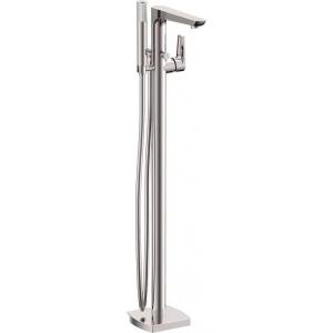 Inter Ceramic Стоящ смесител за вана ICL 8214C, Inter Ceramic, месинг, хром, подово захранване, с шлаух и слушалка, 94.8x15.5см (8214C)