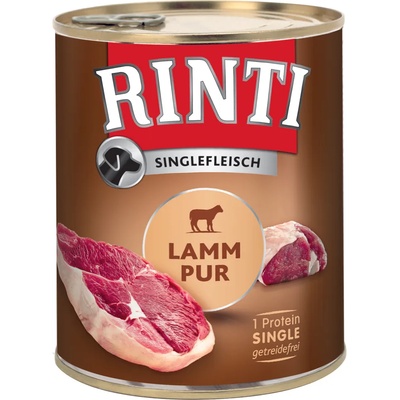 RINTI 24x800г чисто агнешко месо RINTI Singlefleisch за кучета
