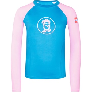 Trollkids Детска плажна тениска от ликра Trollkids Kid's Kvalvika Shirt Sport shirt - Dynamic Blue / Candy Pink - размер 110 (EU) (704-1802-1214)