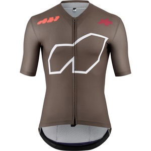ASSOS Мъжка фланелка с къс ръкав за колоездене ASSOS Equipe R Jersey We Are The A Cycling jersey - Moka Brown (056-3996-0113)