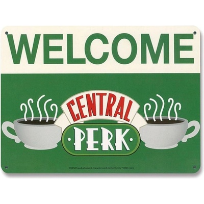 Friends Welcome to the Central Perk Kovová dekorativní cedule na zeď