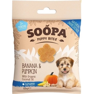 Soopa Healthy Bites Puppy maškrty s banánom a tekvicou 50 g