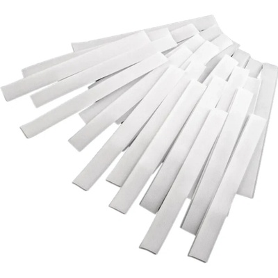 Suchý zips háčik + plyš strihaný šírka 20 mm - biela (25 pár)