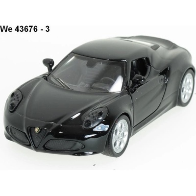 Welly Alfa 4C code 43676 modely aut černá 1:34