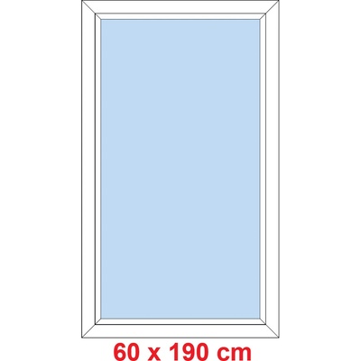 Soft Plastové okno 60x190 cm, FIX neotevíravé, Antracit struktura/bílá