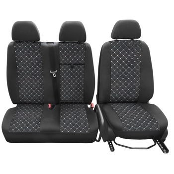 Тапицерия черна с бял шев за бус Mercedes Sprinter 2006