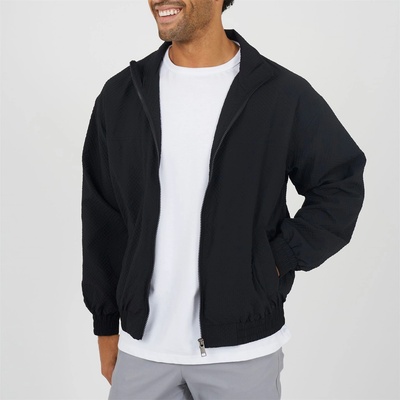Brave Soul Яке Brave Soul Men's Seersucker Oversized Coach Jacket - Black