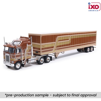IXO Kenworth K100 Aerodyne 1976s návěsem Hnědá 1:64