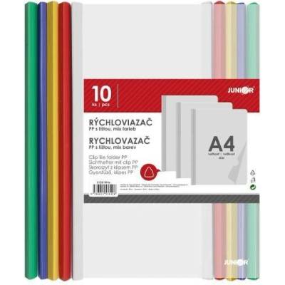 Junior Rychlovazač s barevnou lištou PP/A4, sada 10 ks