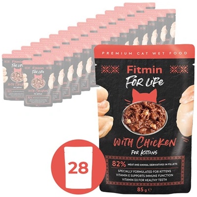 Fitmin For Life kuracia pre mačiatka 28 x 85 g