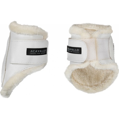 ACAVALLO Kamaše zadní s beránkem Eco-leather Eco-wool bílé – Zboží Dáma