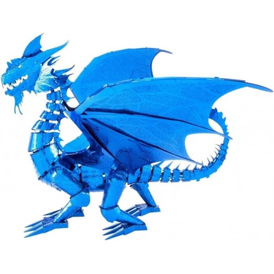 Metal Earth 3D puzzle Modrý drak (ICONX) 89 ks