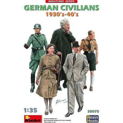 MiniArt German Civilians 1930-40s with Resin Heads 1:35
