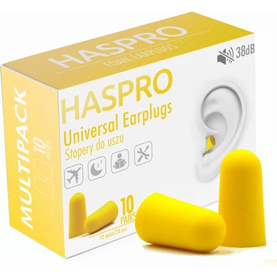 Haspro Multi špunty do uší žluté 10 párů