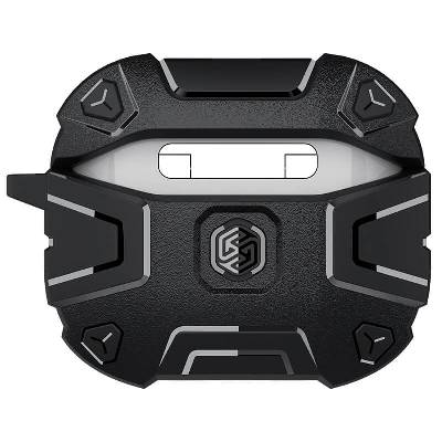 Удароустойчив кейс с карабинер за Apple AirPods 3 - Nillkin Explorer Case AirPods 3 (черен) (57983107294)
