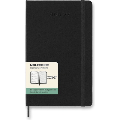 Moleskine A5 týždenný 2026-27 čierny