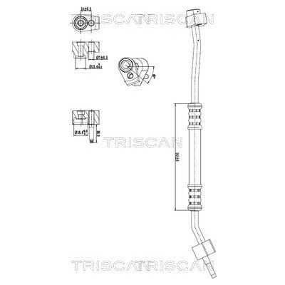 Vysokotlaké / nízkotlaké vedení, klimatizace TRISCAN 9010 16057