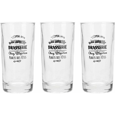 EXCELLENT HOUSEWARE Pohár na vodu 3 x 295 ml