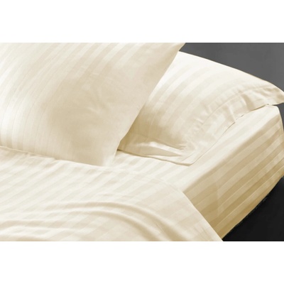 Brotex Obliečky Atlas gradl smotanový česaný 145g/m2 prúžok 2cm 240x220 70x90