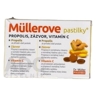Dr. Müller Müllerove pastilky propolis zázvor vitamín C 24 kapsúl