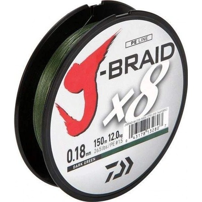 Daiwa Šnúra J-Braid Dark Green 300m 0,28mm 26,5kg