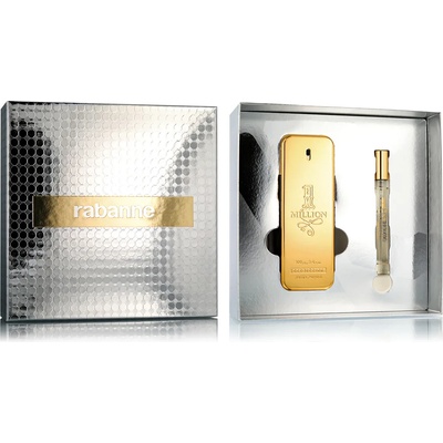 Paco Rabanne 1 Million комплект за мъже Eau de Toilette 100 ml + Eau de Toilette 10 ml опция Travel Edition Silver Dotted Cover