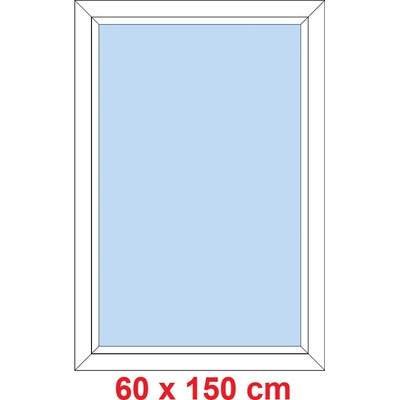 Soft Plastové okno 60x150 cm, FIX neotevíravé, Antracit struktura/bílá