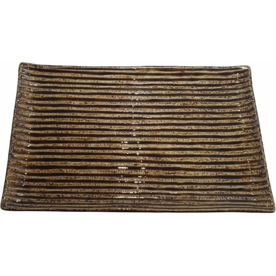 Servírovací tanier CONTOUR 24 x 15 cm jantárová keramika MIJ