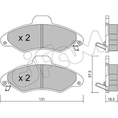 CIFAM brzdové destičky Ford 822-071-1