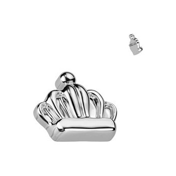 Šperky4U Náhradní ozdoba korunka k dermálu / labretě titan 1,2 mm - TIT1567