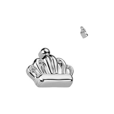 Šperky4U Náhradní ozdoba korunka k dermálu / labretě titan 1,2 mm - TIT1567