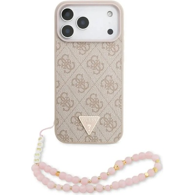 GUESS Калъф Guess 4G Strap Triangle Logo MagSafe за iPhone 17 Pro Max - розов (3666339526573)