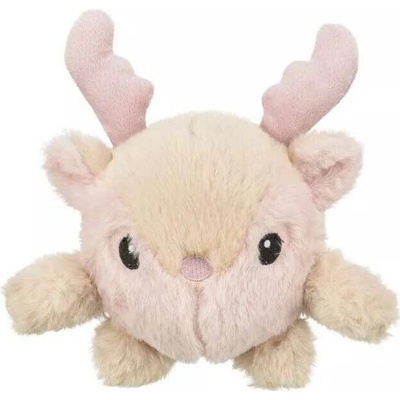 Trixie vánoční sobík kulička 18 cm se zvukem krémová