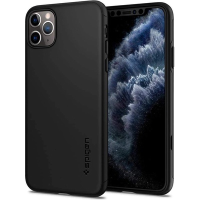 Spigen Thin Fit Classic Case - качествен тънък матиран кейс за iPhone 11 Pro (черен)