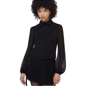 KILLSTAR дамска блуза KILLSTAR - Miss Mourning - Black - KSRA014151