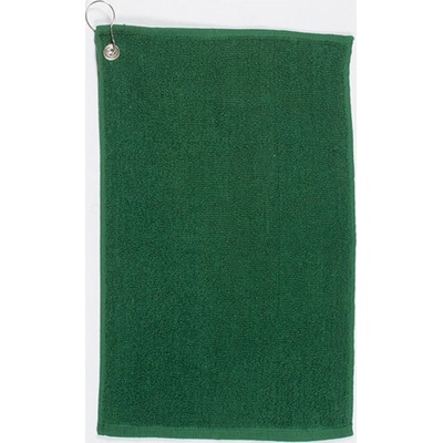 Towel City Luxusní sportovní froté ručník na ruce s háčkem 550 g/m Zelená lesní 30 x 50 cm