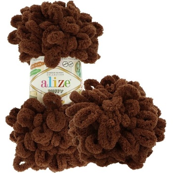 Alize Puffy 493 tmavohnedá