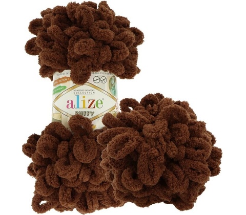 Alize Puffy 493 tmavohnedá