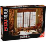 Anatolian Пъзел Anatolian от 1000 части - Котки на прозореца, Дейвид Маклийн (P1065)
