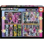 Educa Прогресивен пъзел, Educa, Monster High 4 в 1, 50/80/100/150 части