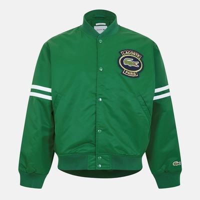 Lacoste Яке Lacoste Men's Long Sleeve Varsity Jacket - Green