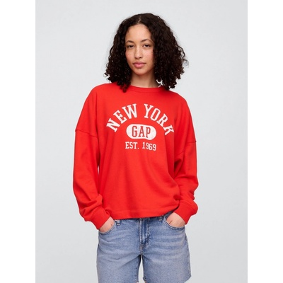 GAP Oversize mikina s logem Americana Červená
