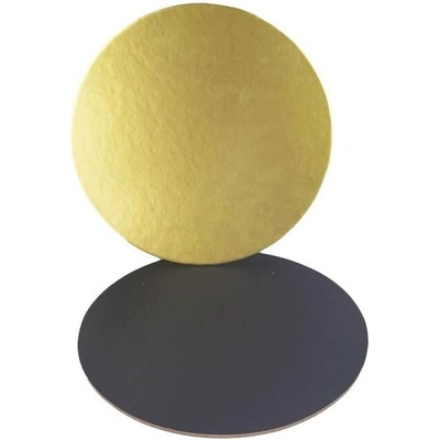 Cake Star Podložka pod tortu hrubá zlato-čierna matná kruh 26 cm 1 ks